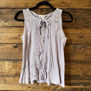 Anthropologie • Meadow Rue Lace Detail Tank